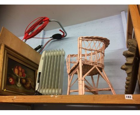 Shelf of assorted including a radiator