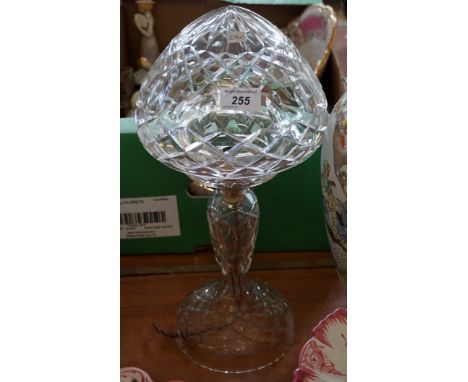 A good quality cut glass mushroom lamp.