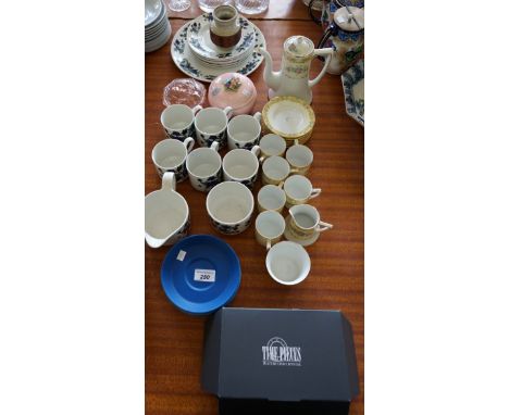 A mixed lot of assorted ceramics and glass to include a Noritake tea service, a Midwinter tea service, and a Waterford crysta
