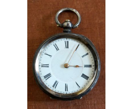 A continental silver ladies pocket watch.