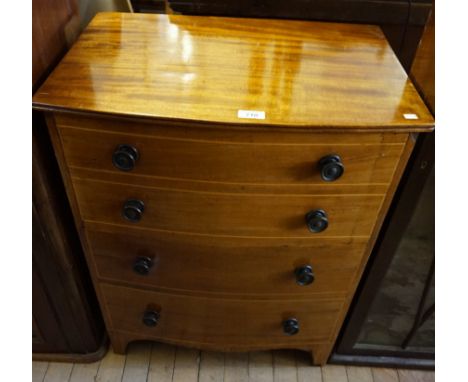 A Georgian mahogany commode chest.