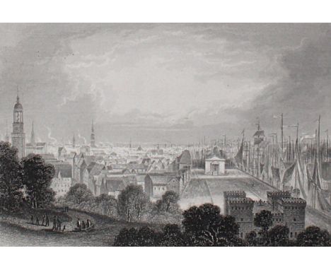 Löser,R.: Die freien und Hansestädte Hamburg und Lübeck. Mchn. (1848). Mit 24 Stahlstichansichten in ornament. Umrahmung v. P