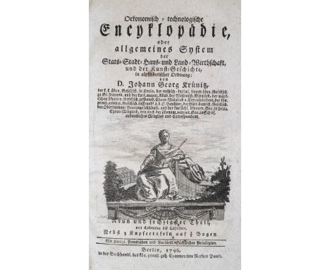 Krünitz,J.G.: Oekonomisch-technologische Encyklopädie... Bd. 69: Von Ledesma bis Lehesten. Bln., Pauli 1796. Mit gest. Titelv