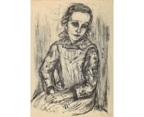 Ehrlich, Georg: (1897 Wien - Luzern 1966). Sitzende. Lithographie um 1920. Ca. 65 x 46 cm. Unten rechts mit Bleistift sign. u