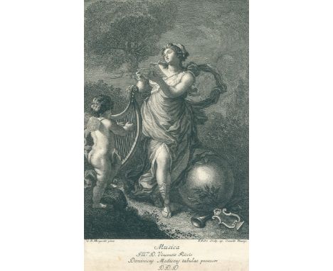 Pedro, Francesco del: (1740 Udine - Venedig 1806). Musica. Radierung nach G.B. Mingardi auf Papier m. WZ, um 1780. Ca. 27,8 x