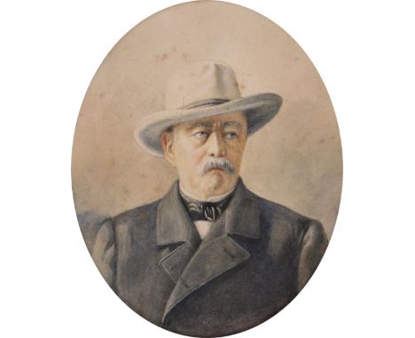 Lenbach, Franz Seraph von: (1836 Schrobenhausen - München 1904). Portrait Otto von Bismarck. Aquarell auf Papier. Um 1860. Ca
