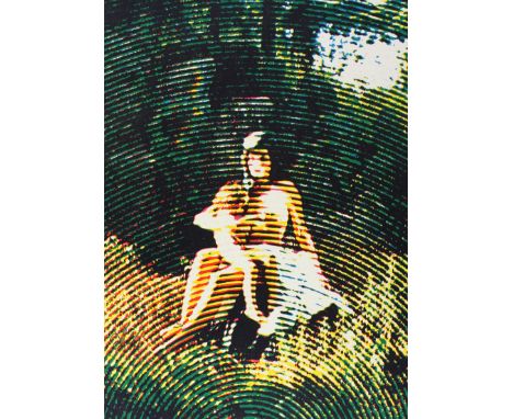 Jacquet, Alain: (1939 Neuilly-sur-Seine - New York 2008). La Vierge et l'enfant. Farbserigraphie, um 1975. Ca. 32 x 24 cm. Un