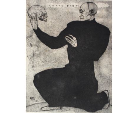 Frank Sepp: (1889 Miesbach - München 1970). Carpe Diem. Radierung (mit Plattenton), 1920. Plgr. ca. 29 x 23 cm, Blgr. ca. 46 