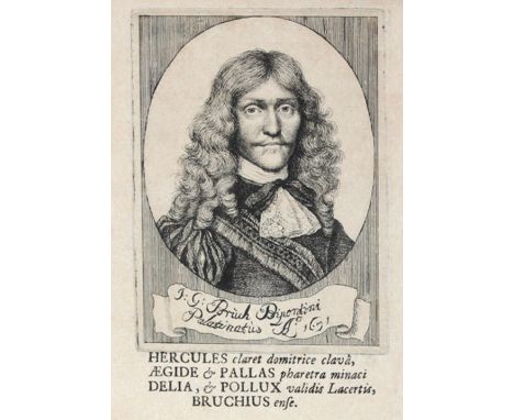 Vaillant, Wallerand: (1623 Lille - Amsterdam 1677). Portrait des Fechtmeisters Johann Georg Bruck. Brustbild. Radierung ca. 1