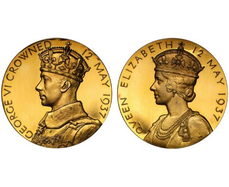 George VI (1937-1952), Coronation 1937, large gold Medal by P Metcalfe, crowned and draped bust left, GEORGE VI CROWNED 12 MA