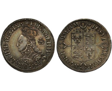 Pleasing Example of the 1562 Milled Sixpence of Queen Elizabeth IElizabeth I (1558-1603), silver Sixpence, 1562, milled issue