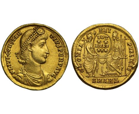 Roman Empire, Constantius II (A.D. 337-361), gold Solidus, mint of Antioch A.D. 347-350, mint mark Δ, FL IVL CONSTAN-TIVS PER