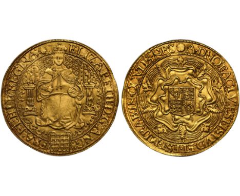 Elizabeth I (1558-1603), fine gold Sovereign of Thirty Shillings, sixth issue (1583-1600), full facing robed figure of Queen 