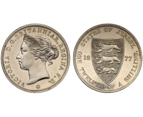 † Jersey, Victoria (1837-1901), Pattern One Twelfth of a Shilling, 1877, struck in cupro-nickel on a heavy flan at the Royal 