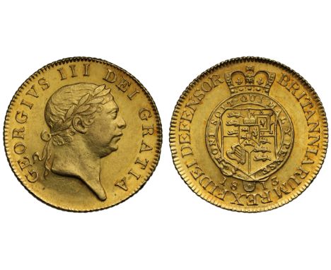 George III (1760-1820), gold “Military” Guinea, 1813, sixth laureate head right, legend surrounding, GEORGIVS III DEI GRATIA,