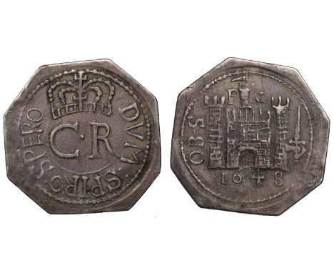 City Under Siege, the Octagonal Pontefract Shilling of 1648Charles I (1625-49), silver Pontefract siege Shilling of Twelve Pe