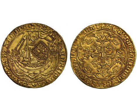 The Finest Graded Pinecone Mascle Issue Noble of King Henry VIHenry VI, first reign (1422-61), gold Noble of Six Shillings an