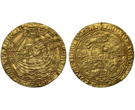 Rare York Mint Gold Noble of King Henry VIHenry VI, first reign (1422-61), gold Noble of Six Shillings and Eight Pence, Annul
