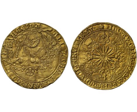 Extremely Rare Gold Fifteen Shilling Ryal of Queen Elizabeth IElizabeth I (1558-1603), fine gold Ryal of Fifteen Shillings, T