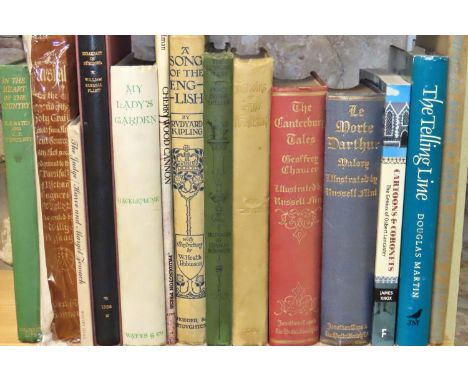 A small library of books featuring Illustrators and their works including Russell Flint, Heath Robinson and others (14) as we