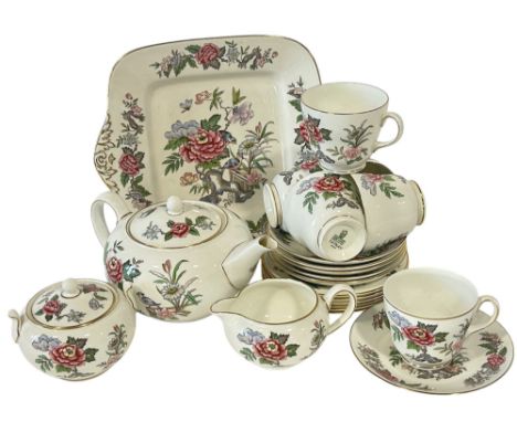 A Wedgwood ‘Cathay’ pattern porcelain tea service for six 