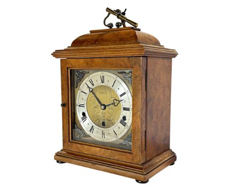 A reproduction bracket / table clock, the engraved dial with silvered chapter ring, inscribed centrally ‘WM Bruford &amp; Son