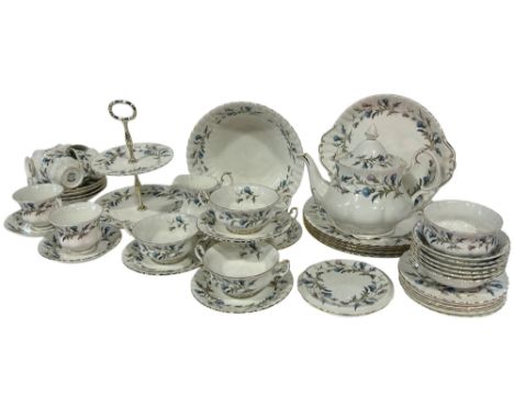 Royal Albert ‘Brigadoon’ pattern table ware comprising dinner plates, soup bowls, dessert bowls, teapot, cups and saucers, et