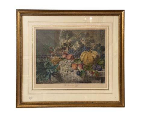 'The Summer Gift', a hand-coloured reproduction print after engraving by C.H. Jeens after original painting by G. Lance, fram