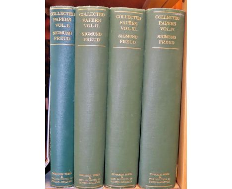 A four volume first edition set of The Collected Papers of Sigmund Freud, published by Leonard and Virginia Woolf at The Hoga