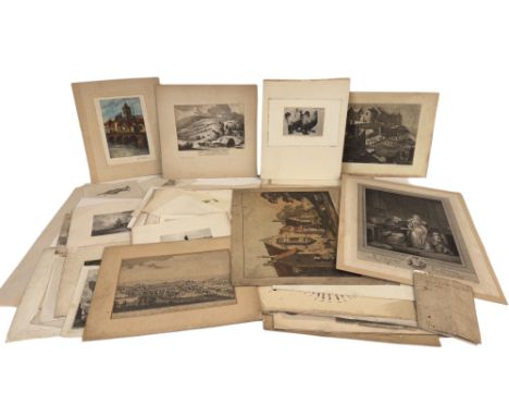 A group of 18th-20th century prints, to include: bookplates, engraved views, aquatint by David Smith; After Thomas Rowlandson