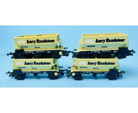 4x Lima OO Gauge ARC Amey Roadstone Hopper Wagons Unboxed