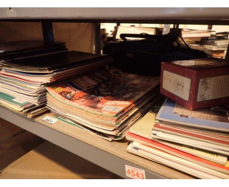 Shelf of mixed magazines ephemera and metal detecting comic collector 