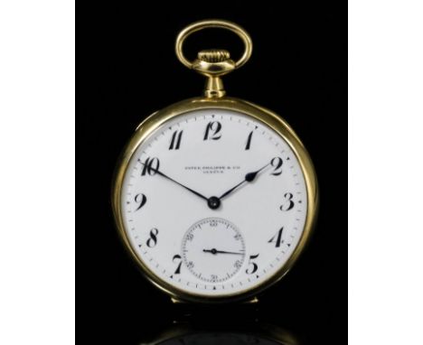 A fine early 20th Century gentleman's 18k gold open faced dress chronometer by Patek Philippe & Cie of Geneva, No. 170568, pr