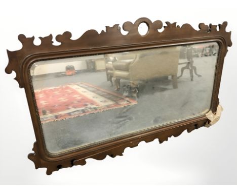 An Edwardian mahogany mirror in the Chippendale style, width 117 cm 
