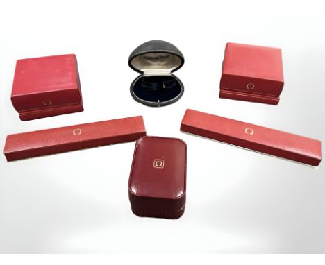 Five Omega watch boxes and another Jaeger le Coultre 
