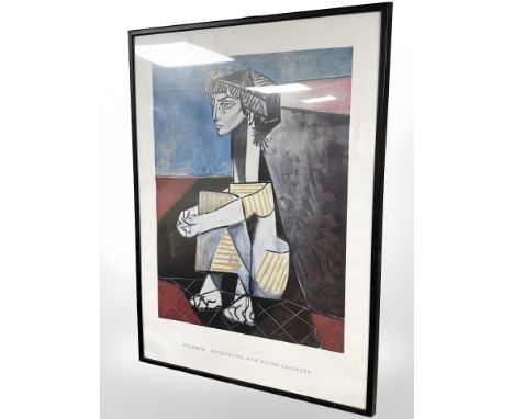After Pablo Picasso : Jacqueline with hands crossed, 53 cm x 29 cm, colour print.