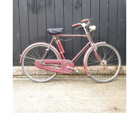 A Balmoral red vintage bicycle