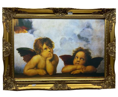 After Raphael - 'The Sistine Madonna', colour print in heavy gilt frame