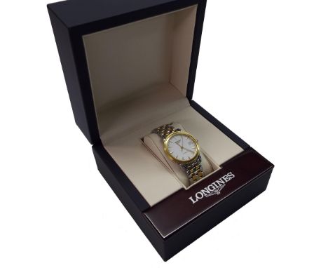 Longines Flagship automatic bi-colour stainless steel gentleman's bracelet watch, ref. L4.774.3, no. 37226081, exhibition gla
