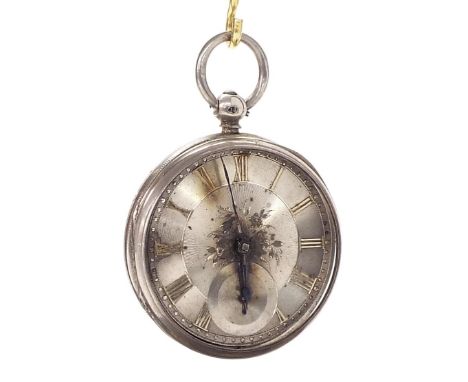 Silver fusee lever pocket watch, London 1870, the movement signed Earlsdon &amp; J. Flinn &amp; Sons, London, no. 8951, the s