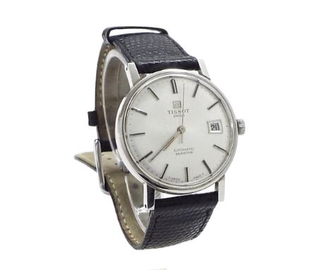 Tissot Seastar automatic stainless steel gentleman's wristwatch, the circular silvered dial with baton markers, sweep centre 