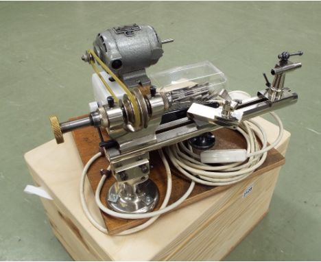 Boley & Leinen precision reform 8mm electric lathe, with attachments and instruction manual