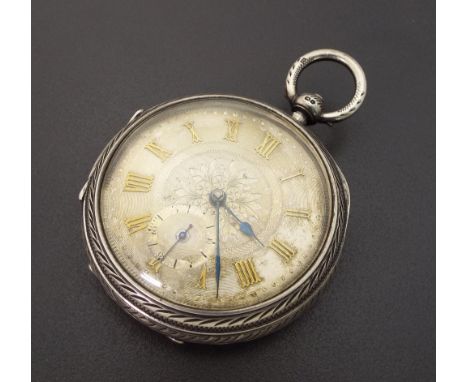 Large John Forrest English silver fusee lever pocket watch, Chester 1900, the movement signed E.C., London, Chronometer Maker