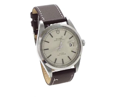 Tudor Prince Oyster Date (Jumbo) Rotor Self-Winding stainless steel gentleman's wristwatch, ref. 90800, ser. no. 963xxx, circ