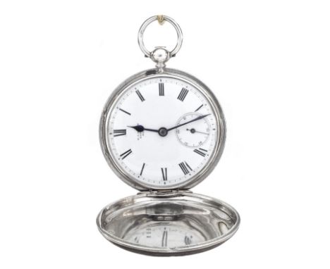 E.J Dent silver duplex hunter pocket watch, London 1844, fusee three-quarter plate movement signed E.J. Dent, Watchmaker to t