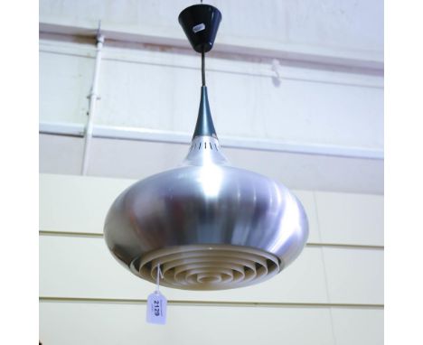 JO HAMMERBORG for FOG & MORUP, an Orient aluminium pendant lamp, height approx 42cmOriginal condition, shade good, some wear 