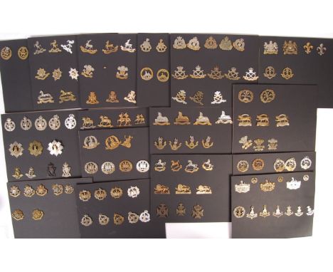 An incredible large collection of approx x200 assorted military uniform cap badges - all for Infantry regiments - various per
