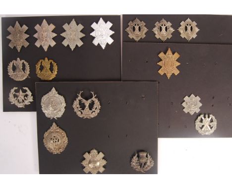 A good collection of x18 assorted antique and vintage Scottish Regiment related uniform cap badges. Includes; x4 The Royal Hi