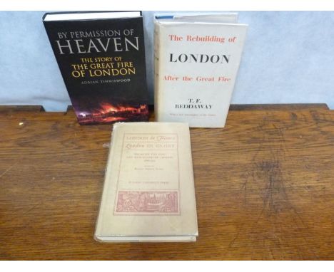 AUBIN R. A. (Ed). &nbsp;London In Flames, London In Glory, Poems on the Fire &amp; Rebuilding of London. Orig. cloth in chipp