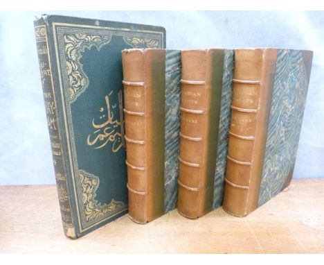 HERON-ALLEN E. (Trans).&nbsp;&nbsp;Edward Fitzgerald's Rubaiyat Of Omar Khayyam. Frontis. Orig. dec. green cloth gilt, worn. 